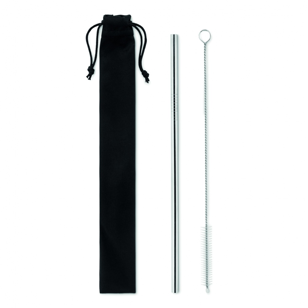 Logotrade promotional giveaways photo of: SS straw and brush in pouch