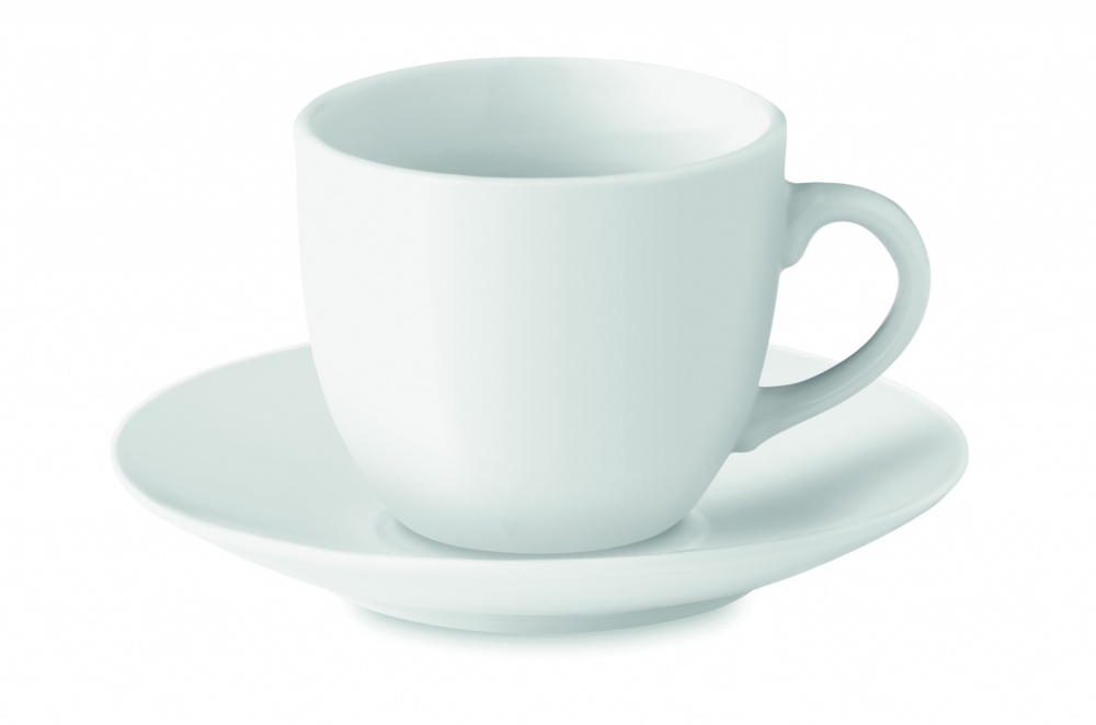 Logo trade advertising product photo of: Espresso cup and saucer 80 ml