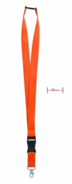 Logo trade promotional merchandise photo of: Lanyard with metal hook 25mm