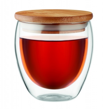 Logo trade promotional giveaways picture of: Double wall glass 250ml Hamburg