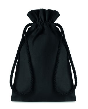 Logo trade promotional merchandise image of: Small Cotton draw cord bag