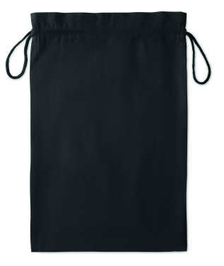Logotrade promotional item image of: Large Cotton draw cord bag black