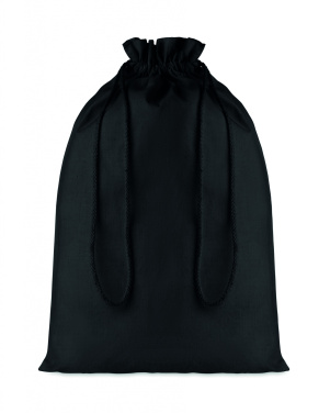 Logo trade promotional product photo of: Large Cotton draw cord bag black