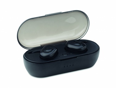 Logo trade promotional merchandise picture of: TWS earbuds with charging box