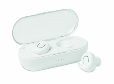 Logo trade promotional giveaways picture of: TWS earbuds with charging box