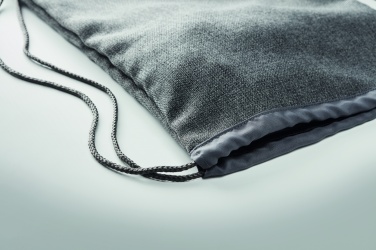 Logo trade promotional items image of: 1200D heathered drawstring bag