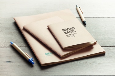 Logo trade corporate gift photo of: A6 recycled notebook 80 plain