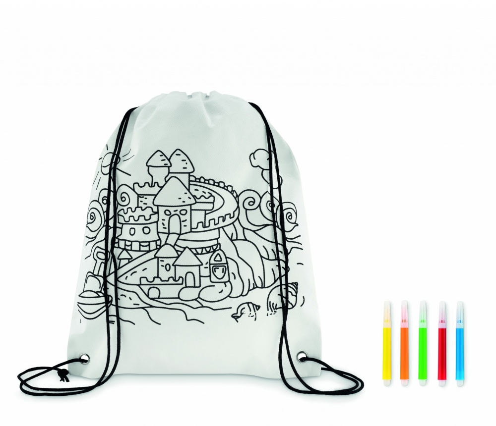 Logo trade promotional items picture of: Non woven kids bag with pens