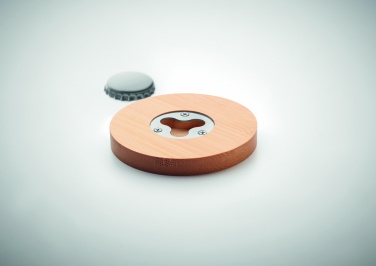 Logotrade promotional gift image of: Bamboo bottle opener/ coaster DAKAI