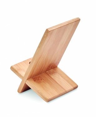 Logotrade promotional giveaway picture of: Bamboo phone stand/ holder WHIPPY