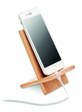 Logotrade promotional items photo of: Bamboo phone stand/ holder WHIPPY