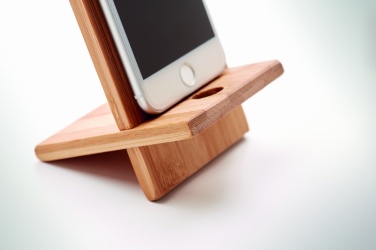 Logotrade promotional giveaway picture of: Bamboo phone stand/ holder WHIPPY