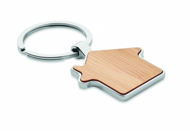 Logotrade promotional gift image of: House key ring metal bamboo NORDIC