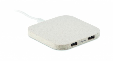 Logotrade corporate gift image of: Hub charger wheat straw/ABS 5W