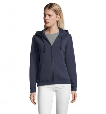 Logo trade corporate gifts picture of: SPIKE WOMEN ZIP HOOD SWEAT