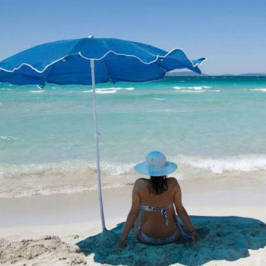 Logo trade promotional giveaways image of: Beach umbrella FORT LAUDERDALE