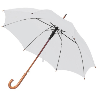 Logo trade promotional giveaways image of: Wooden automatic umbrella NANCY