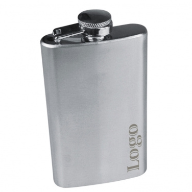 Logo trade business gift photo of: Stainless steel hip flask FRESNO 104 ml