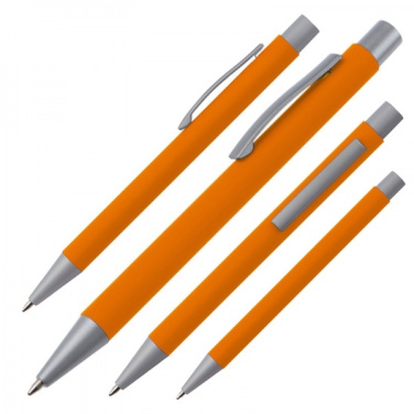 Logo trade advertising products picture of: Metal ballpen soft touch ABU DHABI