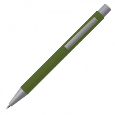 Logo trade advertising products image of: Metal ballpen soft touch ABU DHABI