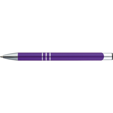 Logo trade promotional giveaway photo of: Metal ballpen ASCOT