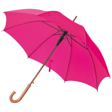 Logo trade advertising products image of: Wooden automatic umbrella NANCY