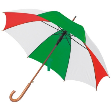 Logo trade promotional merchandise photo of: Wooden automatic umbrella NANCY