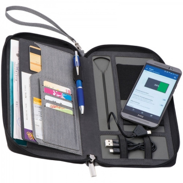 Logo trade promotional merchandise photo of: Travel folder with power bank Almera