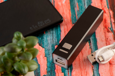 Logo trade promotional item photo of: Metal power bank PORT HOPE 2200mAh