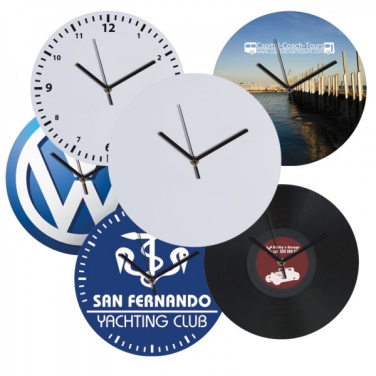 Logo trade promotional item photo of: Wall clock with allover clock face VENICE