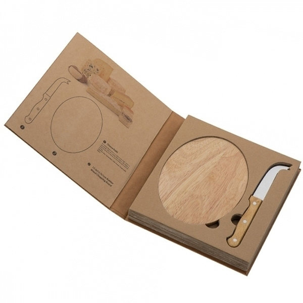 Logotrade business gift image of: Cheese chopping board with knife GOUDA