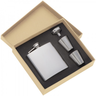 Logo trade promotional item photo of: Hip flask with 2 shot glasses SANDVIKEN 170 ml