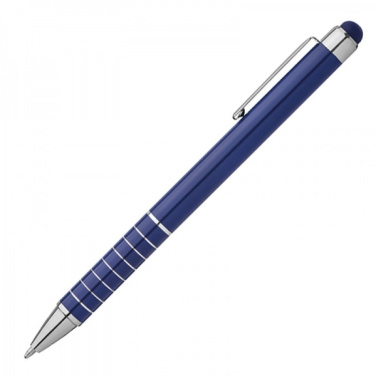 Logo trade promotional products image of: Metal ballpen with touch pen LUEBO