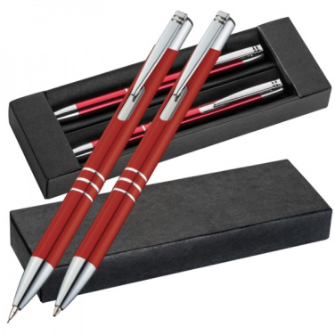 Logotrade promotional merchandise picture of: Metal writing set CLAREMONT