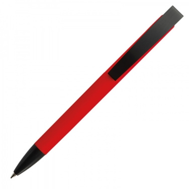 Logo trade promotional products image of: Metal ballpen soft touch BRESCIA