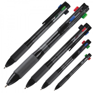 Logo trade advertising products image of: Plastic ballpen 4in1 NEAPEL