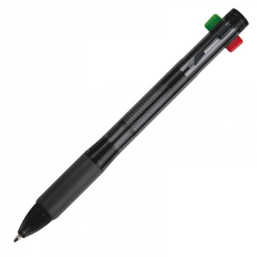 Logo trade promotional merchandise image of: Plastic ballpen 4in1 NEAPEL