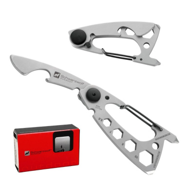 Logo trade promotional gifts image of: Multifunctional tool BURUNDI Schwarzwolf