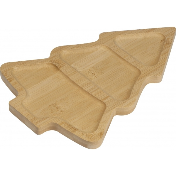 Logo trade promotional products image of: Bamboo snack tray LOUISVILLE