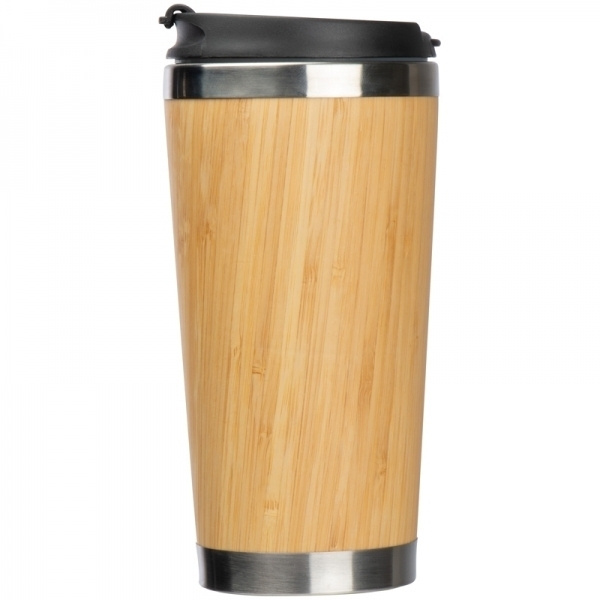 Logotrade promotional items photo of: Stainless steel mug BAMBOOGARDEN 400 ml