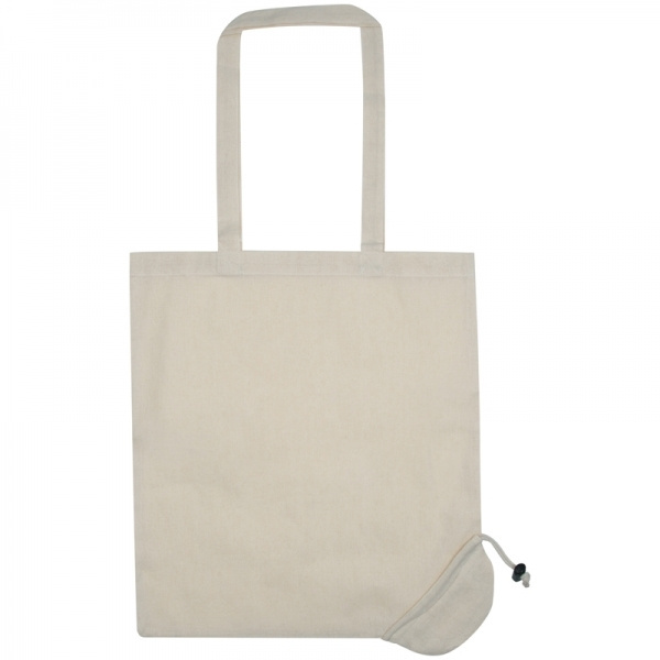 Logo trade promotional giveaways image of: Foldable cotton bag KLEHOLM