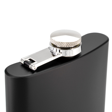 Logotrade promotional merchandise image of: Hip flask OLYMPOS Schwarzwolf