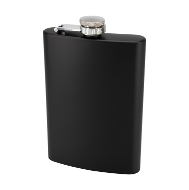 Logo trade promotional gifts image of: Hip flask OLYMPOS Schwarzwolf