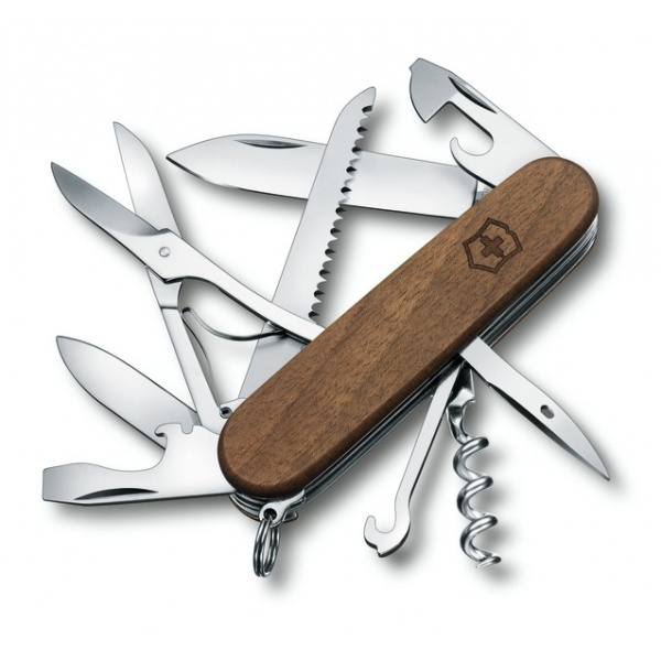 Logo trade promotional products picture of: Pocket knife Huntsman Wood Victorinox