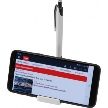 Logo trade promotional items picture of: Mobile phone holder with metal ballpen REGINA