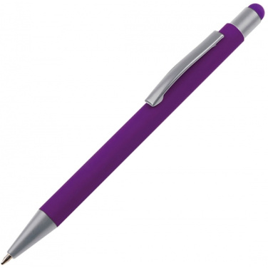 Logotrade promotional merchandise image of: Metal ballpen touch pen soft touch SALT LAKE CITY