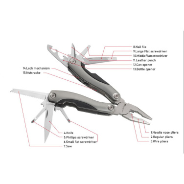 Logo trade promotional giveaways image of: Multitool ARMADOR NEW Schwarzwolf