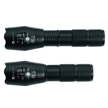 Logo trade promotional giveaways picture of: Flashlight ANTELAO Schwarzwolf