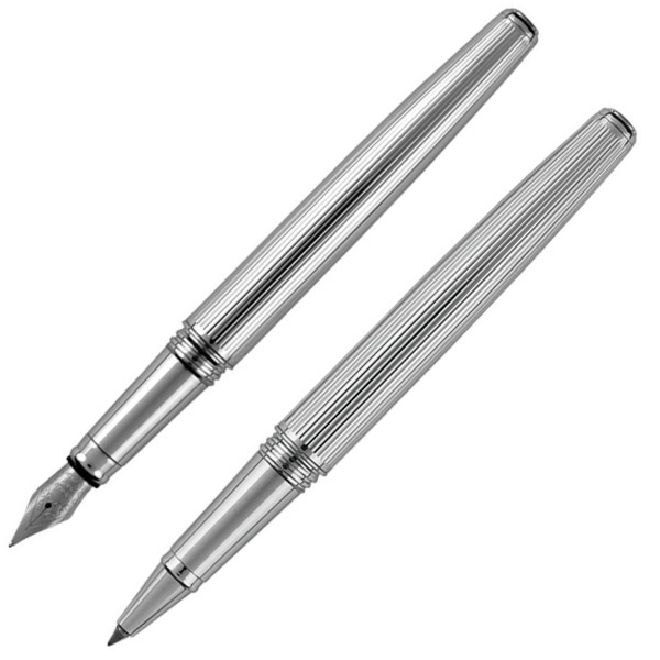 Logo trade promotional products image of: Writing set fountain pen & roller CHRISTOPHE Pierre Cardin