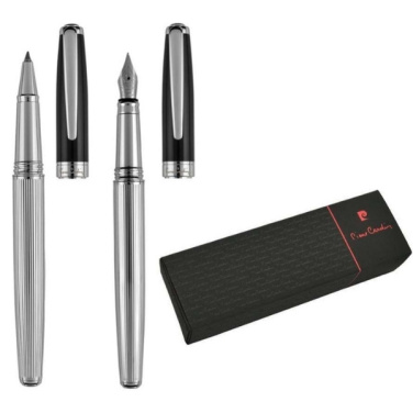 Logo trade promotional products image of: Writing set fountain pen & roller CHRISTOPHE Pierre Cardin